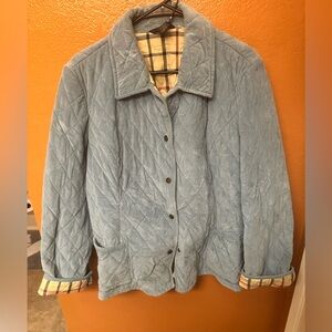 Brooks Brothers Light Blue Quilted Women's Puffer Jacket